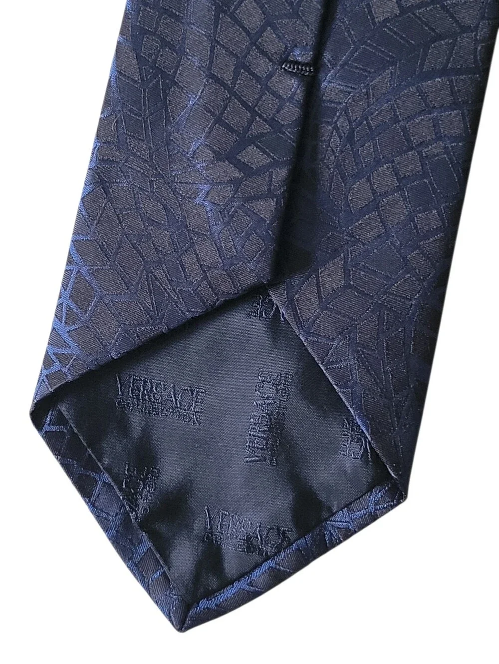 VERSACE Collection Silk Tie Navy